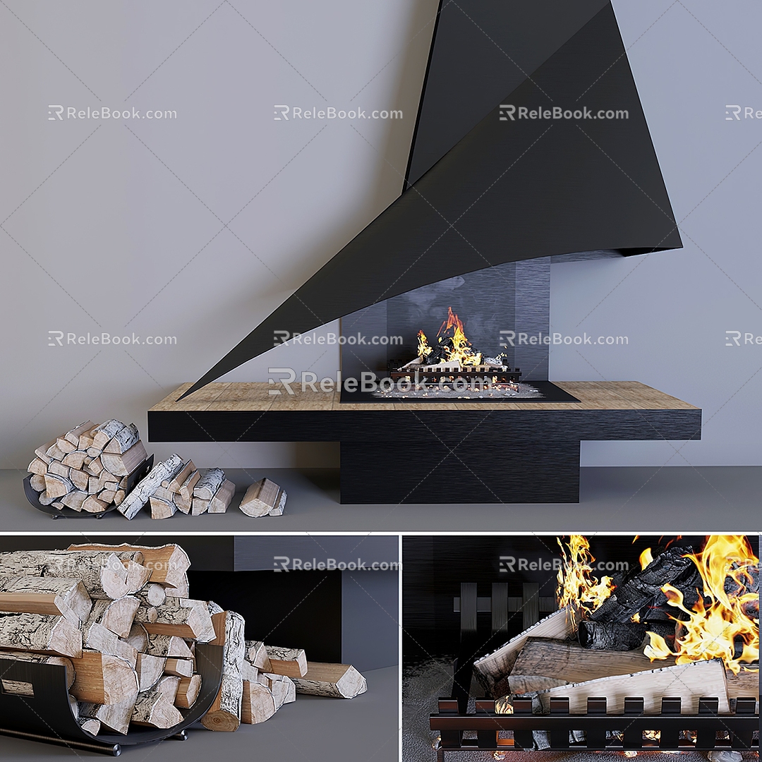 Fireplace 3d model