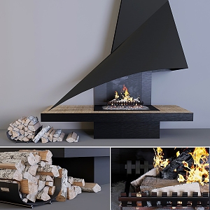 Fireplace 3d model