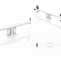 Modern Seesaw Design Featuring Spring Supports And Two Black White Figures 3d model