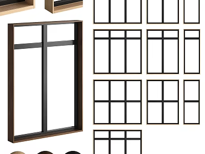 Casement Windows With Multiple Modern Frame Styles And Glass Panel Designs 3d model