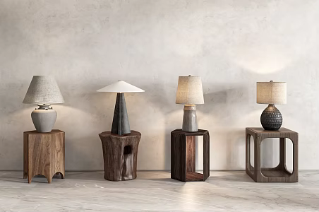 A few lamps on the ancient side of the silence 3d model