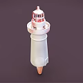 White And Pink Sports Equipment With Lighthouse Shaped Structure For Athletic Training Drills