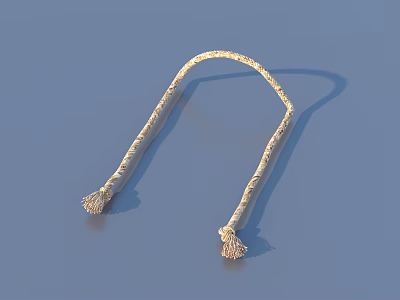 Elegant Woven U Shaped Decorative Accessory With Tassel Ends For Home 3d model
