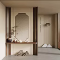 New Chinese Style Entrance New Chinese Style Entrance Song Style Partition Song Style Entrance Wall Porch Model Wall Porch Partition Entrance Light Song Style New Chinese Style Partition 3d model