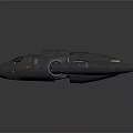 Futuristic Spacecraft With Gray Streamlined Body And Red Cockpit Light