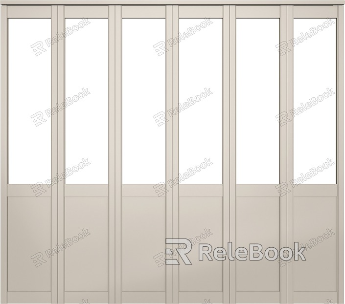 glass flat door glass door folding door partition model