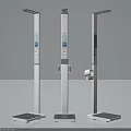 White Medical Devices Height And Weight Measuring Scales With Digital Displays And Platforms
