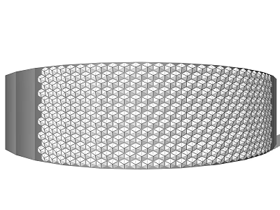 modern landscape wall curved landscape wall 3d model