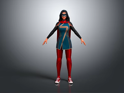 Modern game character heroine superwoman wonder woman warrior woman 3d model