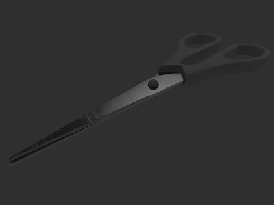 Durable Stainless Steel Scissors With Ergonomic Handle For Home Office Craft Use 3d model