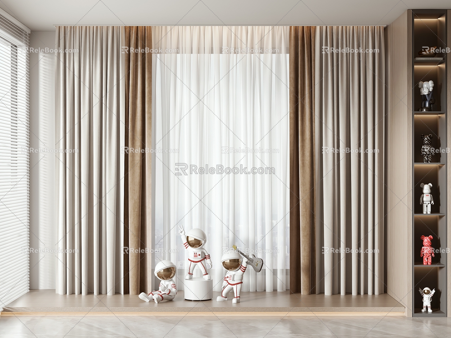 Modern Curtains 3d model