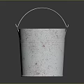 Durable Silver Metal Bucket With Sturdy Handle For Household Daily Use And Storage