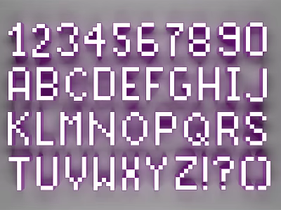 Creative Pixel Style Decorative Lights With Numbers Letters And Punctuation 3d model