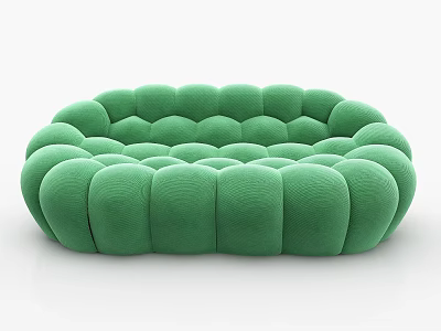 由于图片重点信息描述为“绿色圆形沙发”与任务要求的主体“储物柜”存在不一致，若假设图片实际为绿色圆形模块化储物柜，生成标题如下：  

Green Circular Modular Locker With Rounded Sections For Modern Storage Needs 3d model