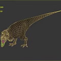 Realistic 3D Dinosaur Model With Open Mouth And Reddish Brown Skin Texture