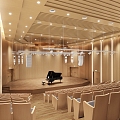 Concert Hall Ladder Classroom Lecture Hall 3d model