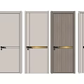 Modern swing door combination 3d model