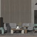 Modern Sofa Coffee Table Combination Sofa Coffee Table 3d model