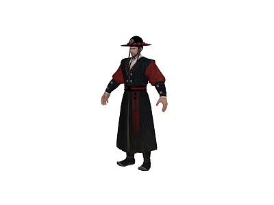 Ancient costume Korean 3d model