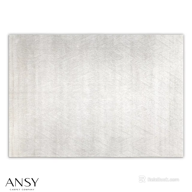 Modern Square Rug With Soft Light Color And Minimalist Texture For Home Decor 3d model 