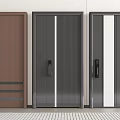 Modern security door 3d model