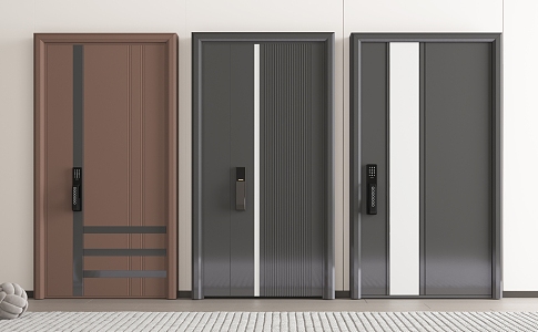 Modern security door 3d model