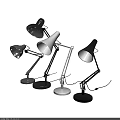 Modern Adjustable Desk Lamps With Metal Arms And Various Color Bases