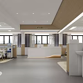 Hospital Outpatient Ward With Beds And Medical Equipment
