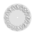 Decorative Circular Ceiling Medallion With Intricate Floral Patterns And Central Hole 3d model