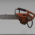 Red Electric Chainsaw Featuring Black Handle And Power Tool Design For Hardware Cutting Tasks 3d model