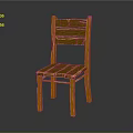 Wooden Leisure Chair With Natural Wood Color Backrest And Sturdy Seat