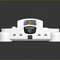 White Retro Game Console With Screen Buttons And Gaming Slot Design