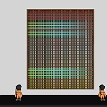 Color Memphis Dopamine Gradient Three-dimensional Decorative Painting 3d model