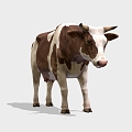 Farm Animal Dairy Cattle Flower Cattle Poultry Animal 3d model