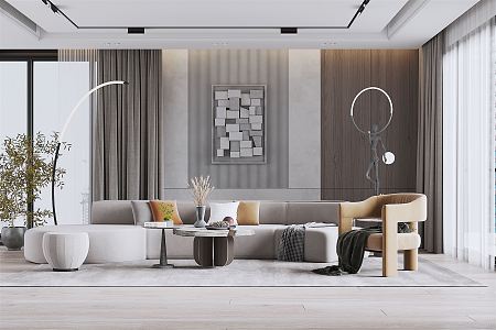 modern living room 3d model