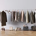 Modern Clothes Combination Bag Hanger 3d model