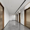 Modern Elevator Hall Pan Lobby 3d model