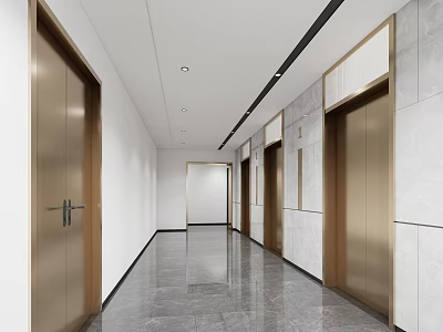 Modern Elevator Hall Pan Lobby 3d model