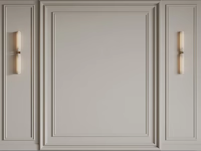 Elegant Modern Kitchen Interior With Sleek Lines On Luxury Cabinet Doors 3d model