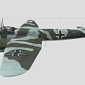 Camouflage Military Fighter Jet With Twin Engines And Cross Markings