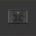 Industrial Metal Structure With Rustic Roof Crossed Door Riveted Panels And Wheels