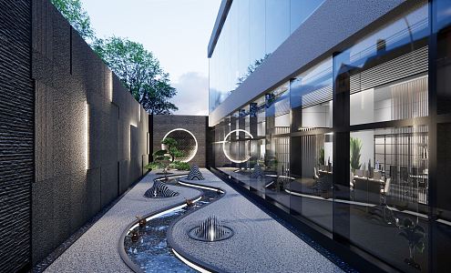 New Chinese Garden Atrium Garden 3d model