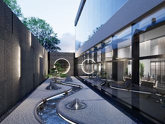 New Chinese Garden Atrium Garden 3d model