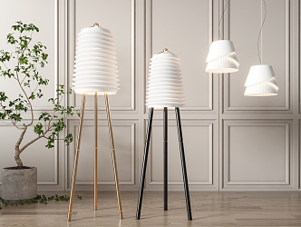 Modern lighting combination floor lamp combination 3d model