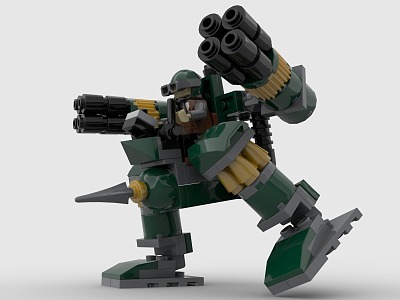 LEGO Toys Gundam Mechanical Warrior Anime Hand-made Figures 3d model