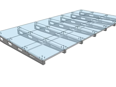 Transparent Outdoor Canopy With Metal Frame And Modular Structure Design 3d model
