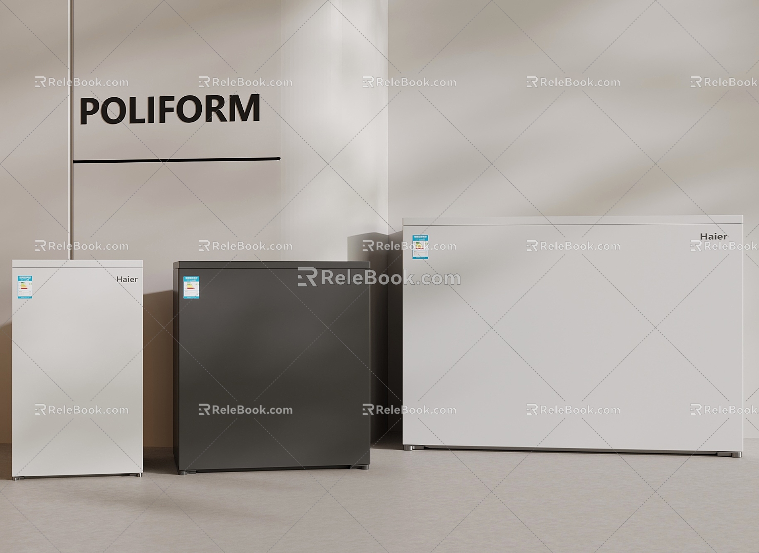 Modern Freezer Freezer 3d model