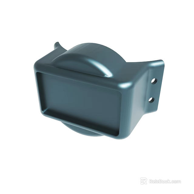 Blue Metal Component With Mounting Holes For Device Installation And Sturdy Structure 3d model