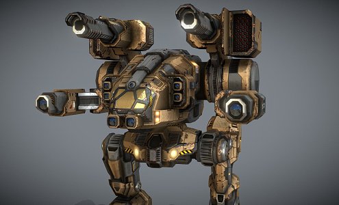 Animated Mecha 3d model