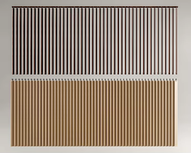 Modern Curtain Wooden Shutter Dream Curtain Vertical Shutter 3d model